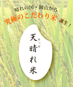「天晴れ米」究極のこだわり米が晴れの国・岡山から誕生